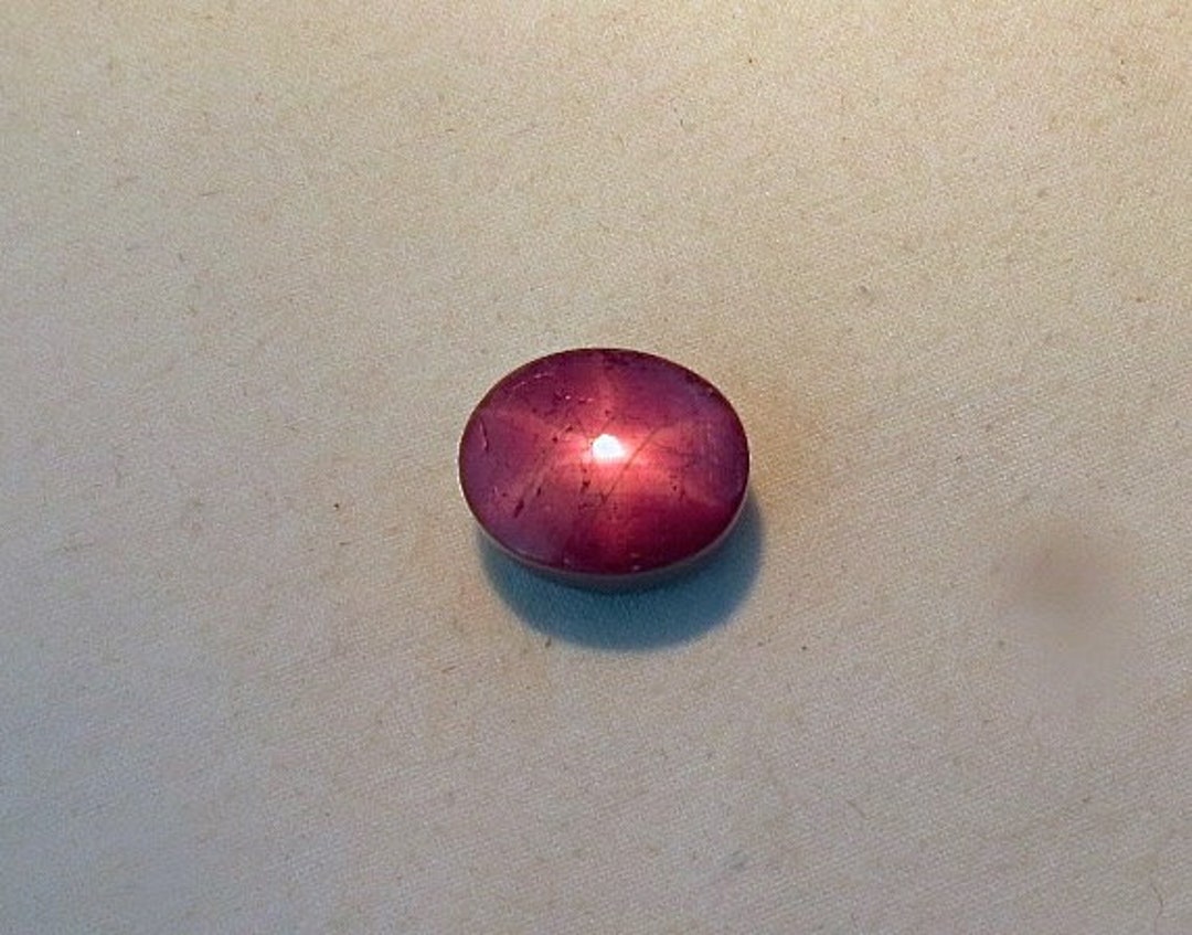 Natural 6 Line STAR RUBY Oval CABOCHON 11.90 Carats Gemstone - Etsy