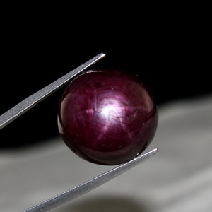 Natural 6 Ray STAR RUBY Round CABOCHON 21 mm 67.64 Ct Gemstone For Ring Pendant