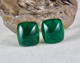 18 x 16 mm natuurlijke Zambiaanse EMERALD sugarloaf CABOCHON 44,51 karaat edelsteen voor Earring