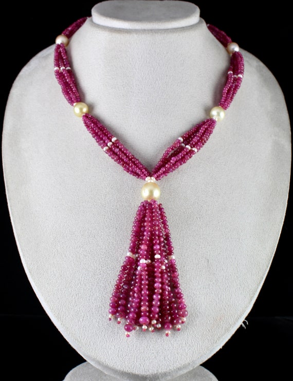 Natural Certified Burmese Ruby Round Gemstone Pea… - image 2