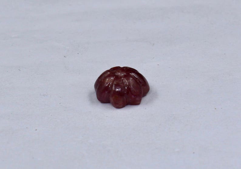 Best 9.11 Cts Old Mines NATURAL RUBY Carved Flower Gemstone For DESIGNING image 6