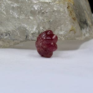 Best 9.11 Cts Old Mines NATURAL RUBY Carved Flower Gemstone For DESIGNING image 7