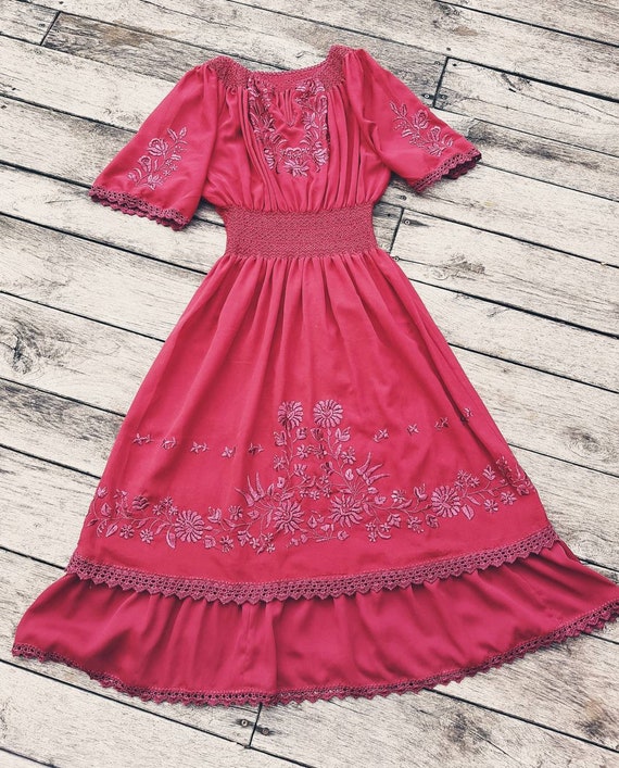 Amazing Hungarian hand embroidered and hand smocke