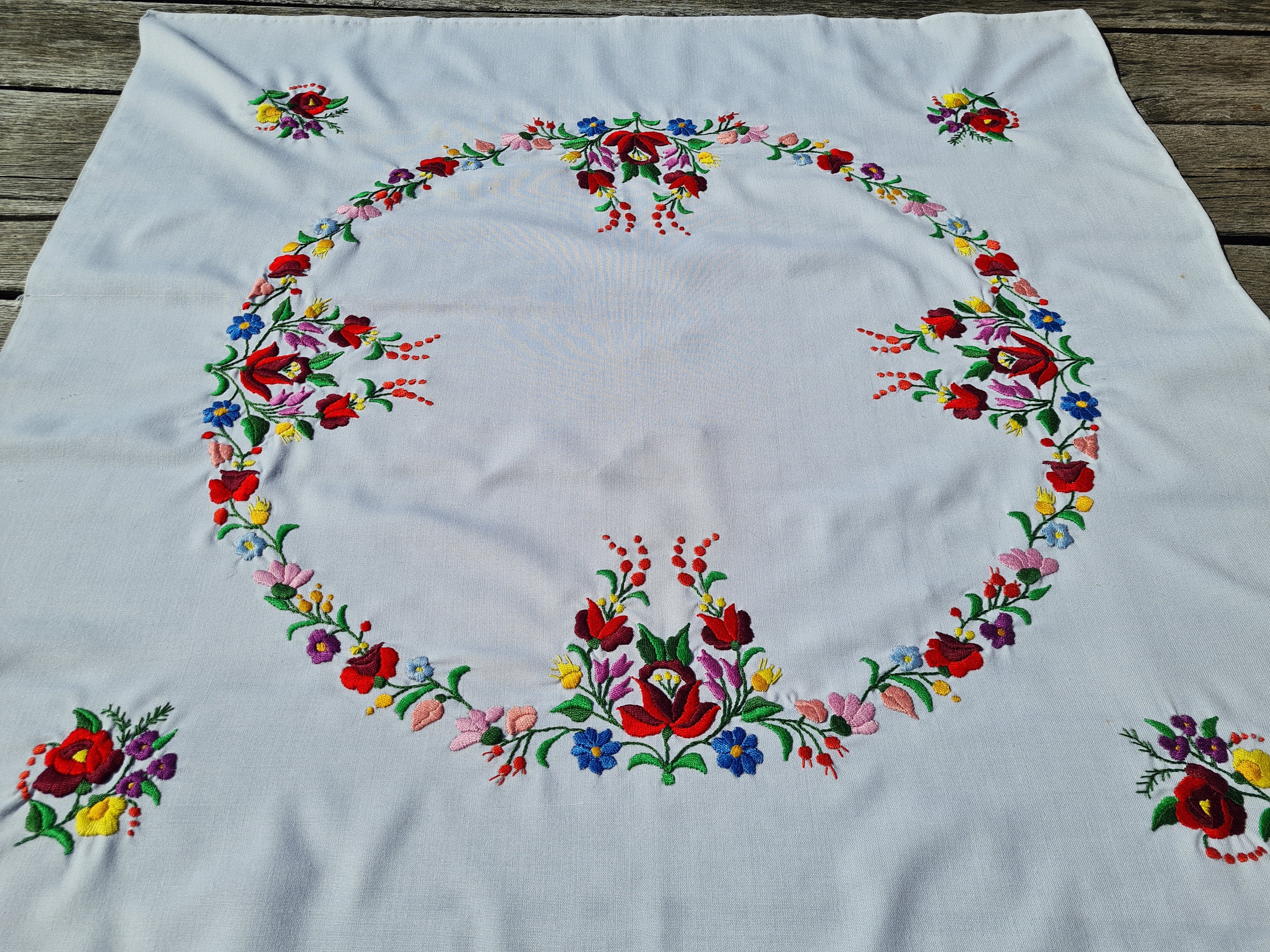 Hungarian Hand Embroidery, Tablecloth Embroidery , Table Runner