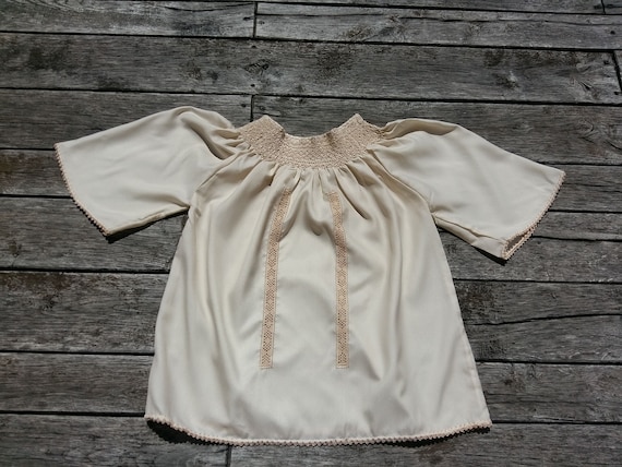 Hungarian handsmocked Peasant blouse,  peasant bl… - image 1