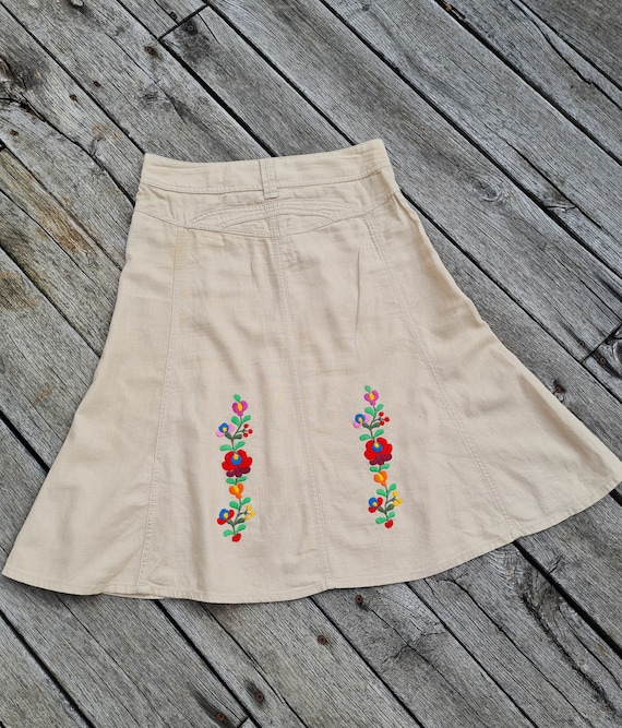 Hand embroidered skirt hot sale
