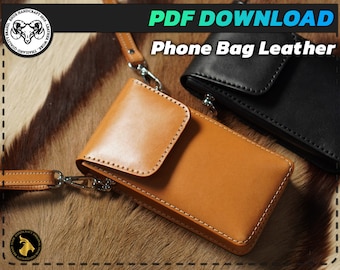 Leather Phone Bag PDF Pattern: DIY Crossbody Bag Template (Digital Download)