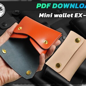 Mini wallet pattern, Idea leather, Wallet Handmade, Leather DIY, wallet Pattern, Template Digital, idea gift, pattern wallet, wallet,