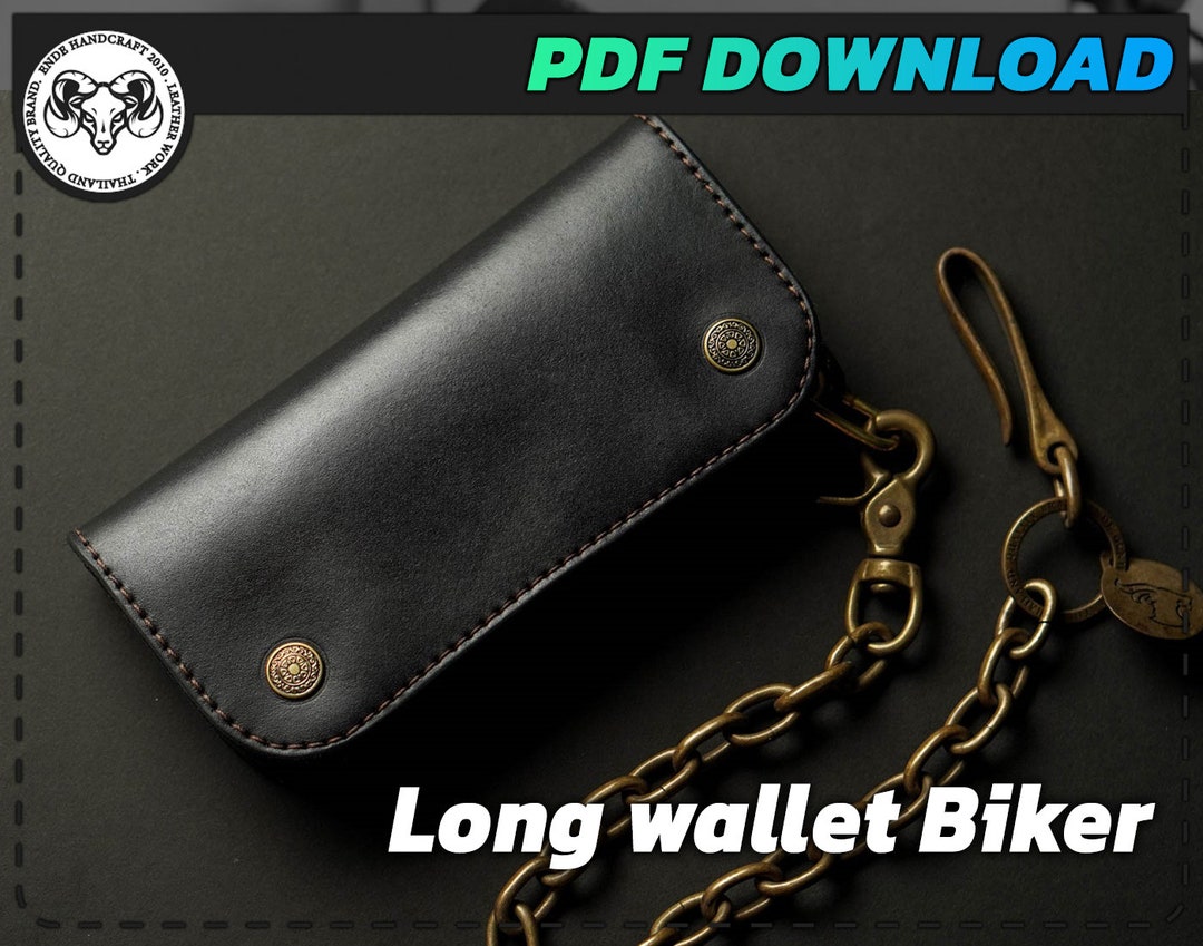 Long Wallet Biker Style - Pdf Pattern - Wallet Pattern - Wallet ...