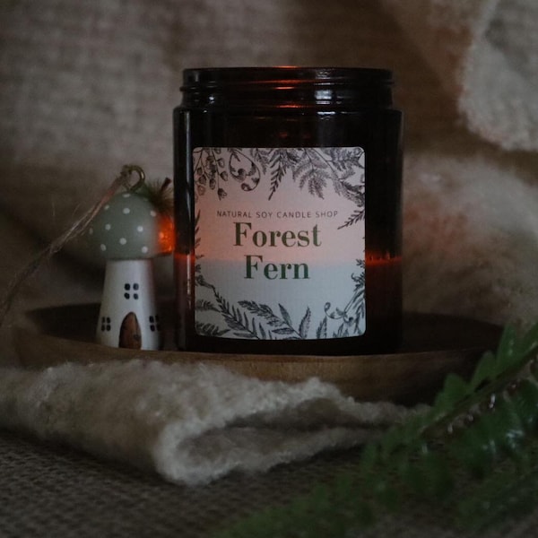Forest Fern soy candle, Home Fragrance Candle, Candles