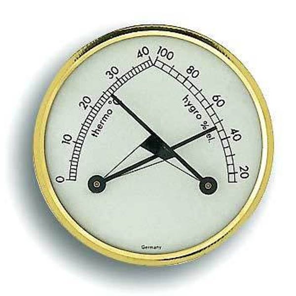 Brass-Look Thermo-Hygrometer  Movement / Insert ø70mm