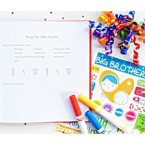 I&#39;m Going To Be A Big Brother Kids Journal | Big Brother Gift | Big Brother Activity | Baby Shower Gift for Sibling