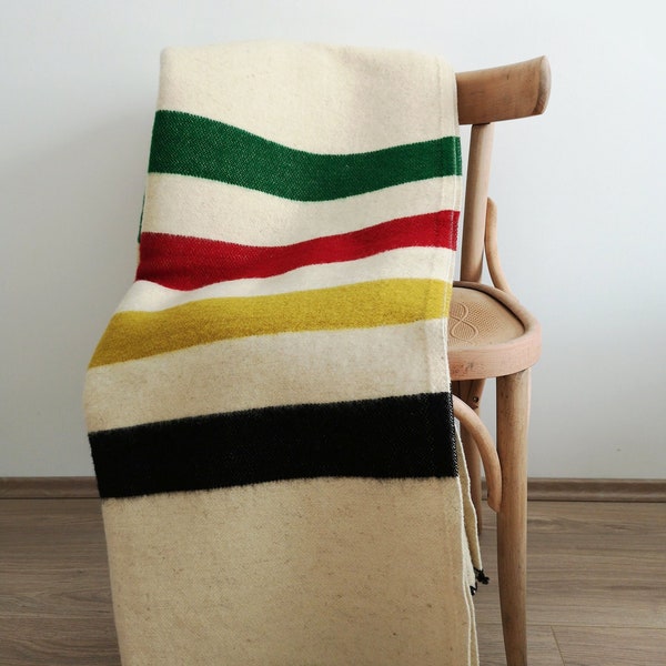 Hudson’s Bay Blanket, Replica, Stripes blanket, 100% Organic Wool Throw,Warm Tick blanket,Canada Wool Striped Blanket,Pendelton Blanket,Sale