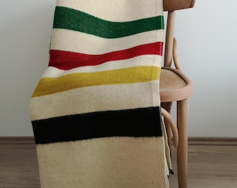 Manta de lana multicolor – Gruesa, cálida y de estilo clásico atemporal.