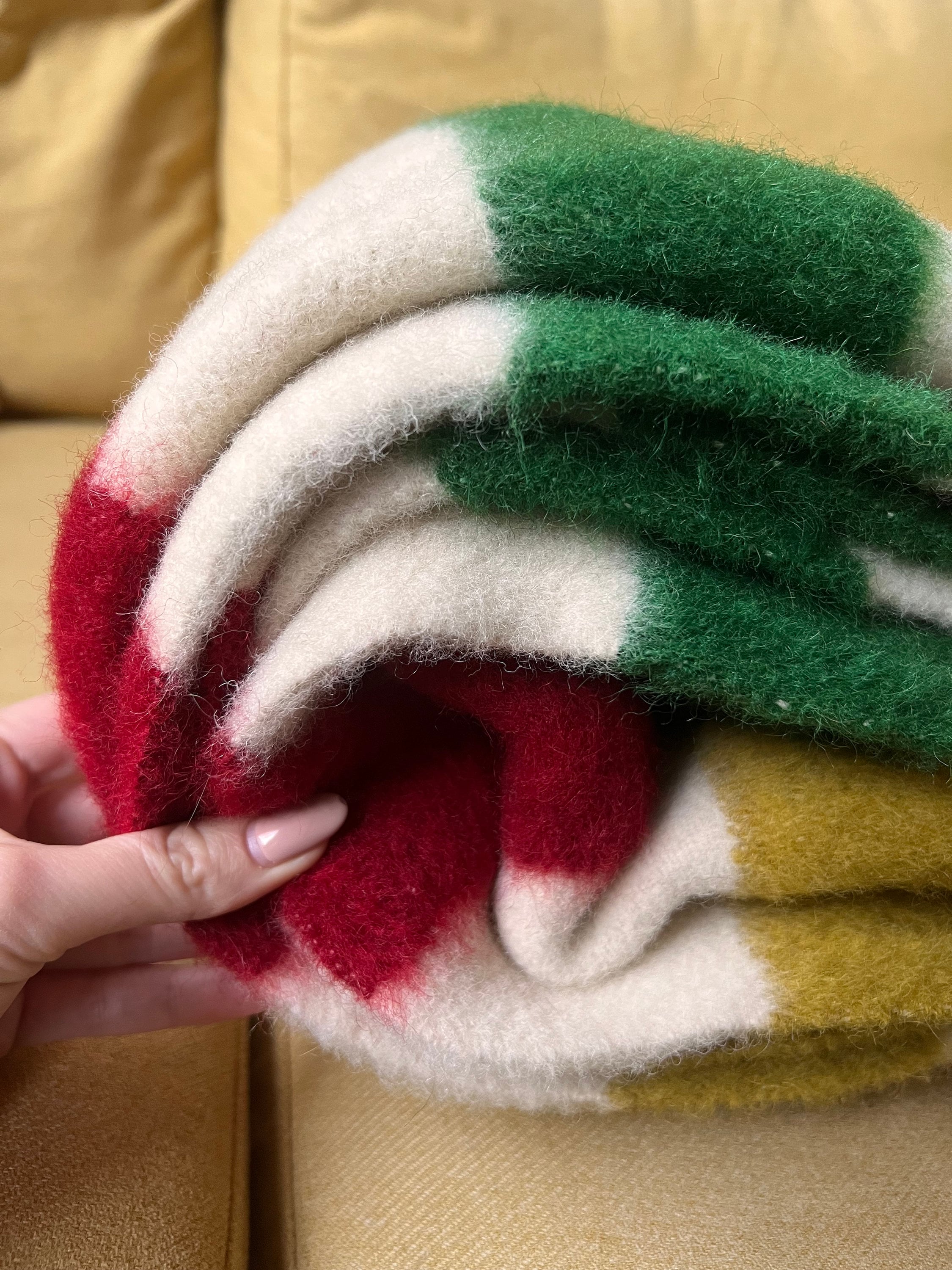 ピュアニューウールブランケット：ハドソンベイスタイル マルチ