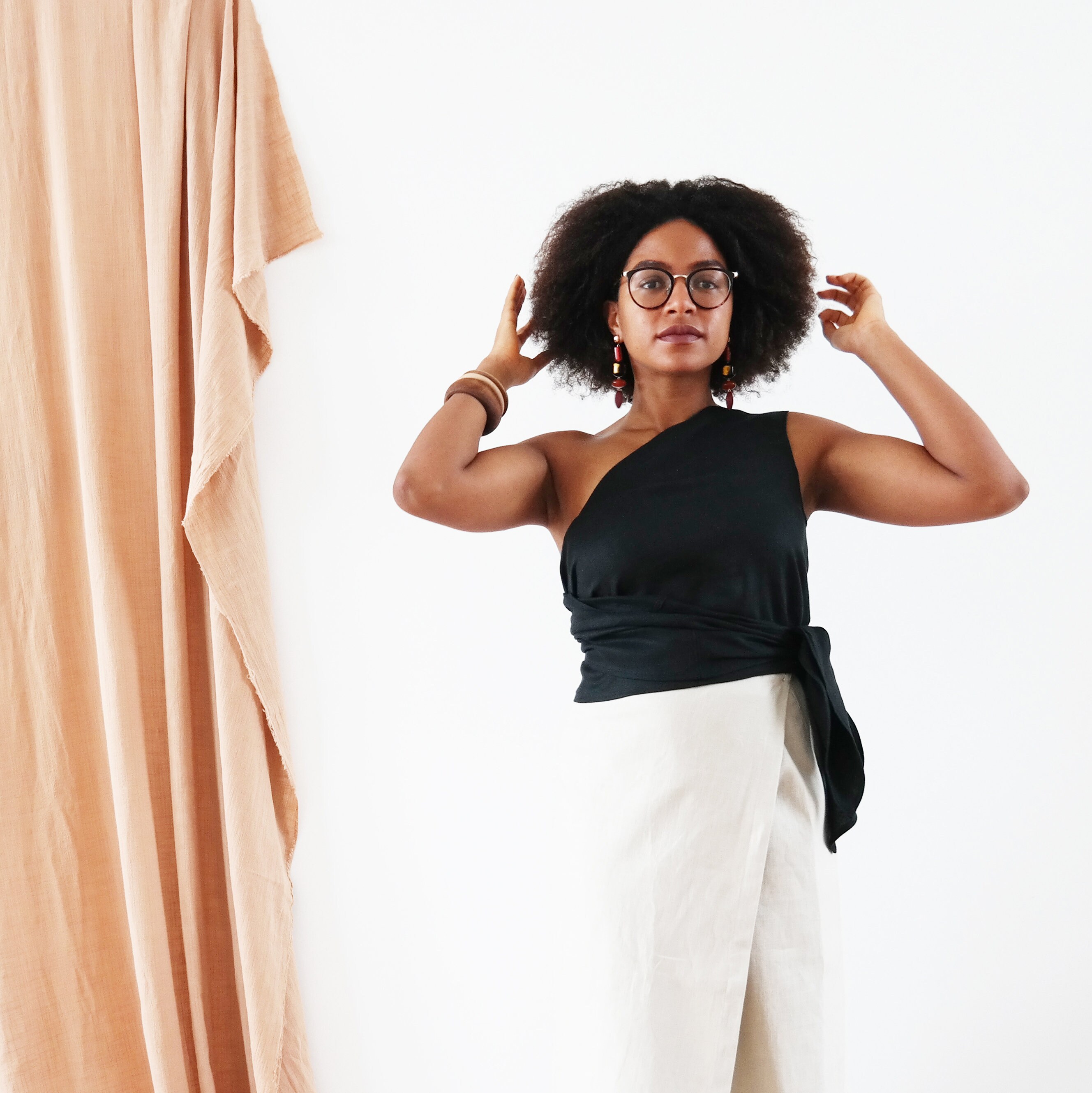 Yasemin Pure Belgian Linen One Shoulder 
