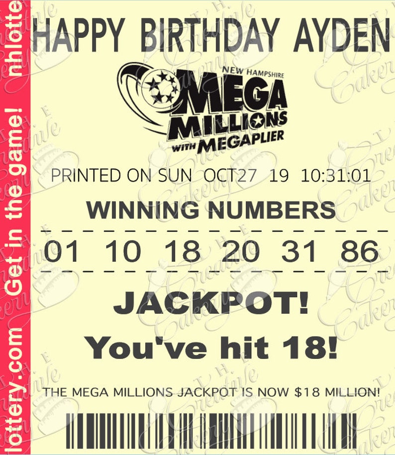 lottery ticket customizable edible image free shipping etsy