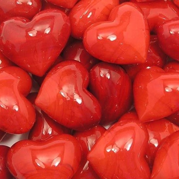 Red Glass Hearts