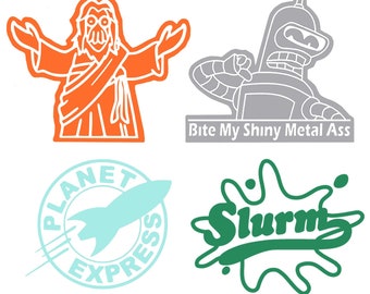 Futurama Vinyl Decal Stickers for Cars and Laptops