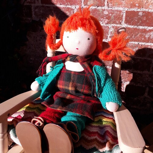 Pippi Longstocking,walford doll,character doll,Eco doll,Stainer doll,18inch doll,Cloth shops doll,limb doll,simple doll.