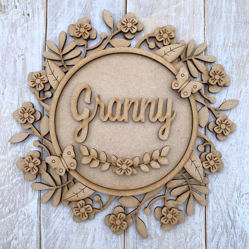 Laser Cut MDF Layered Mothers Day Floral Ring Kit