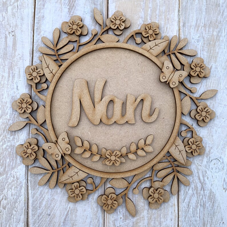 Laser Cut MDF Layered Mothers Day Floral Ring Kit