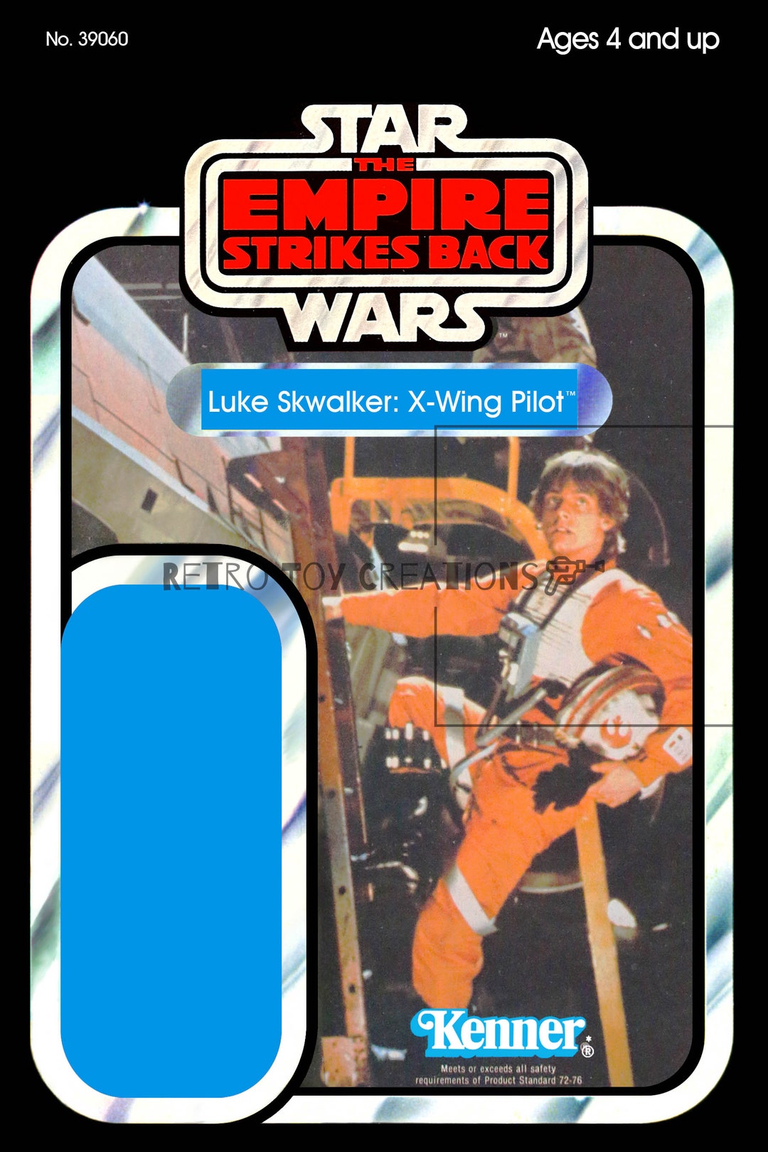 Luke Xwing ESB Vintage Star Wars Reproduction Cardback Etsy