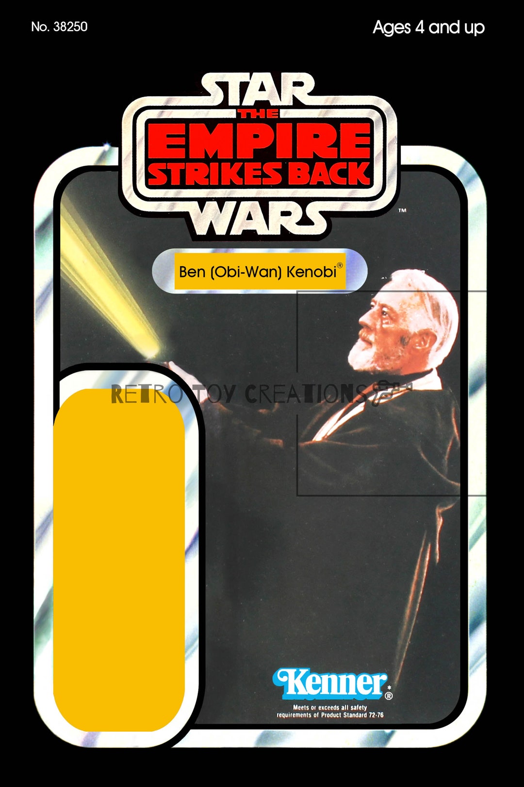Obi Wan ESB Vintage Star Wars Reproduction Cardback Etsy