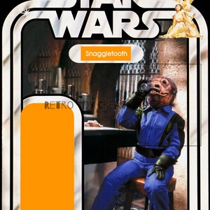 Blue Snaggletooth 21B Back Star Wars Vintage Style Custom Cardback