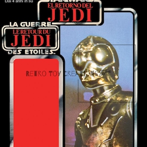 Death Star Droid TRI-LOGO Vintage Star Wars Reproduction Cardback