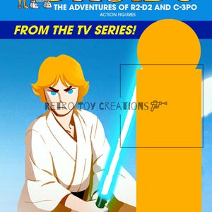 Luke Skywalker DROIDS custom Vintage Star Wars Reproduction Cardback