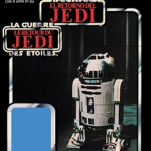 R2-D2 (1977 version) TRI-LOGO Vintage Star Wars Reproduction Cardback