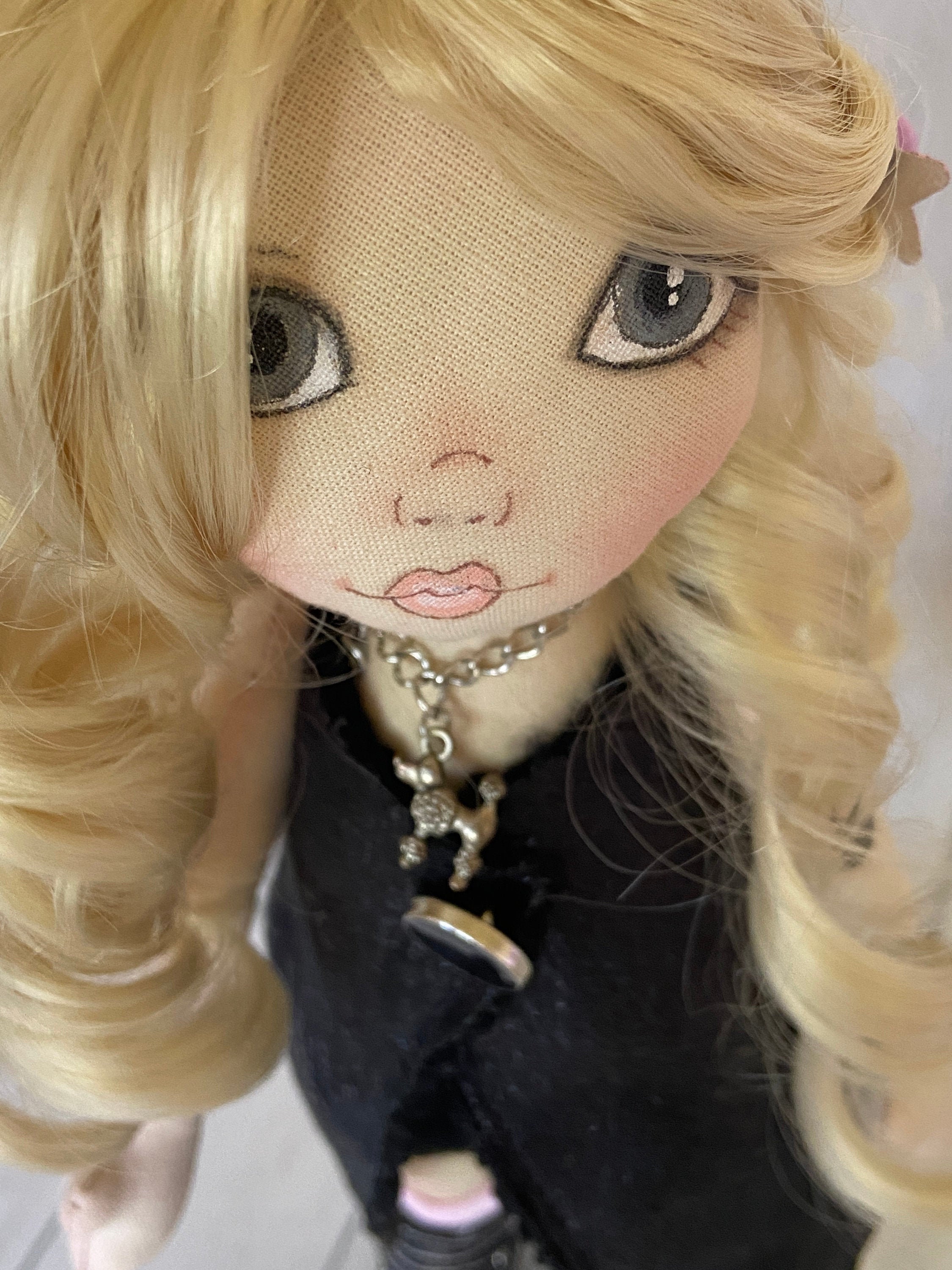 Rock and Roll Doll Fabric Doll Rag Doll Handmade Doll. UK Etsy