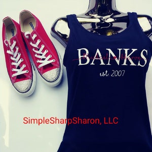 Tank Tops or T Shirts with Personalized Text in Siser Easyweed Vinyl