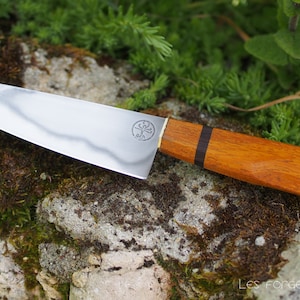 Couteau de cuisine, 134mm, Manche en gaïac et wengé