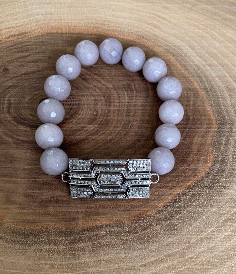 pave diamond stack bracelets boho chic diamond stretch bracelets pave diamond connector beach bracelets