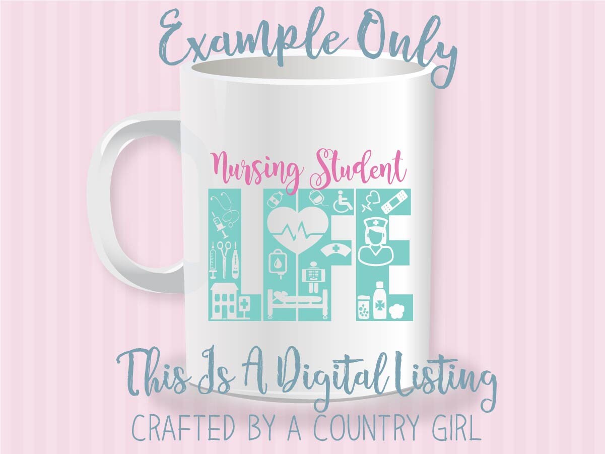 Download Nursing Student LIFE svg Vinyl Cut File Silhouette cricut | Etsy