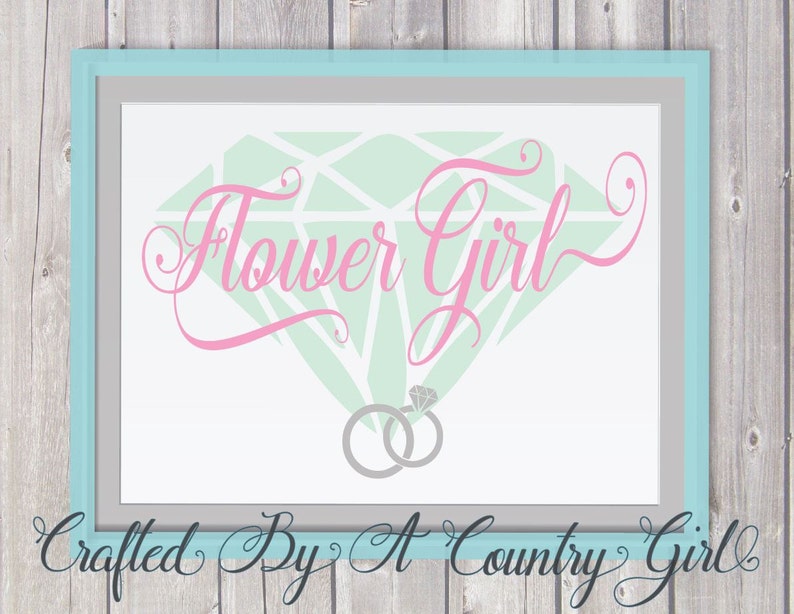FLOWER GIRL SVG vinyl cut file Wedding party bride svg | Etsy