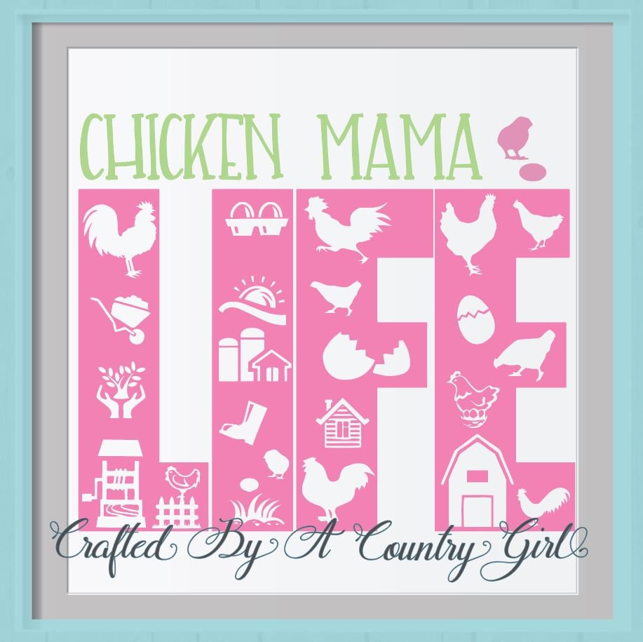 Chicken Mama Svg Chicken Mama Life svg Digital design cut ...