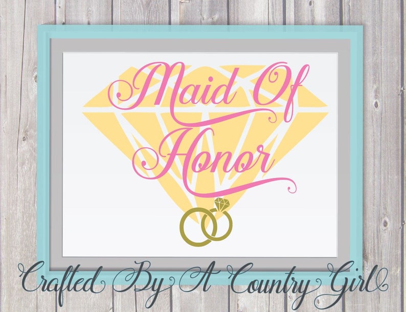 Download Wedding SVG Maid of Honor SVG vinyl cut file silhouette ...