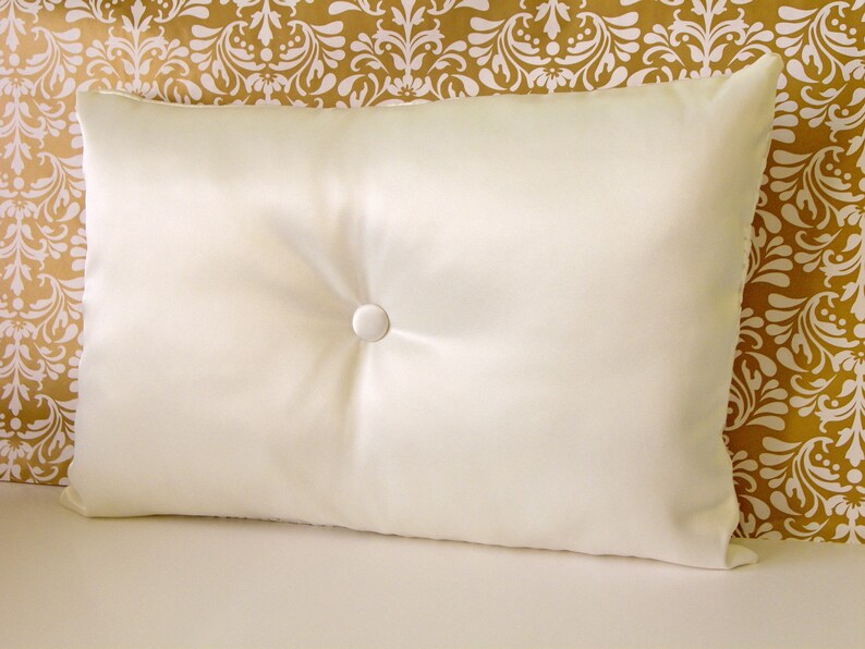 Set of 2 ivory wedding kneeling pillows decorated with lace Etsy