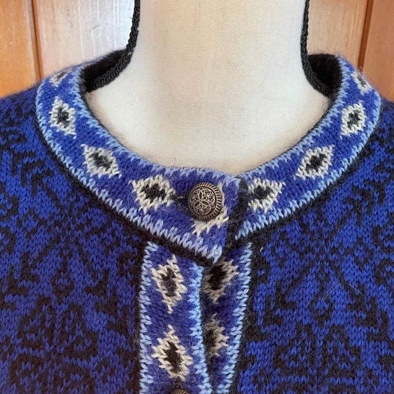 LL BEAN Sweater Cardigan Buttons / Fair Isle Nord… - image 3