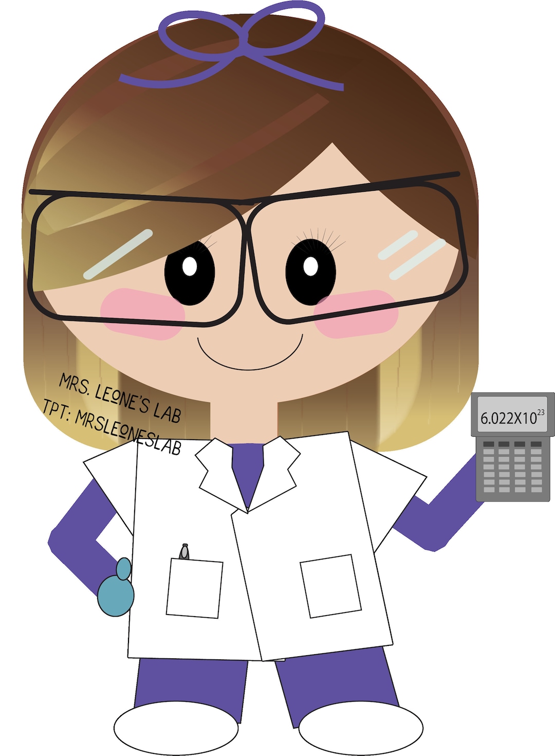 Digital Science Girl Graphic/sticker/icon - Etsy