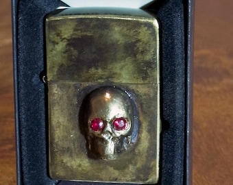 Zippo Lighter with custom "Skull" design #5