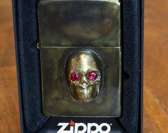Zippo Lighter with custom "Skull" design #7