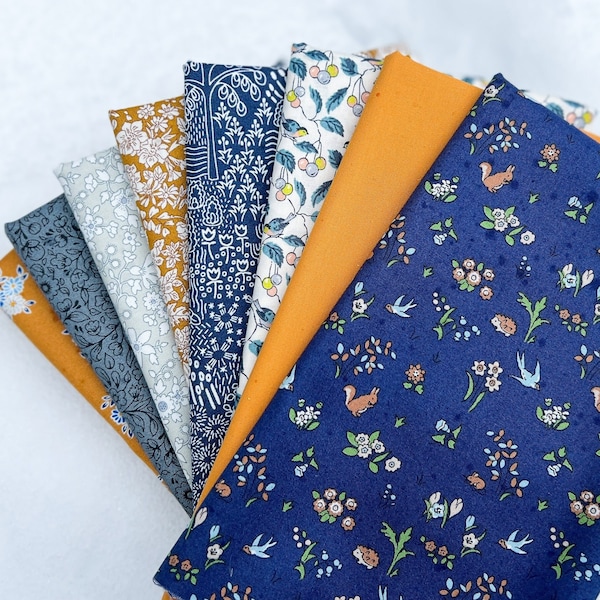 Winter in the Highlands | Custom Curated Liberty of London Fat Quarter Bundle, Quilting Cotton Fabric | Weave & Woven