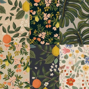 Rifle Paper Co. Citrus Florals Canvas Fat Quarter Bundle, Canvas Fabric, Cotton and Steel Fabric, Weave and Woven image 3