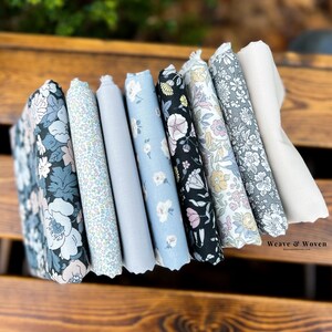 Pebble Florals Colorway A Collection | Liberty of London Fat Quarter Bundle, Quilting Cotton Fabric | Weave & Woven