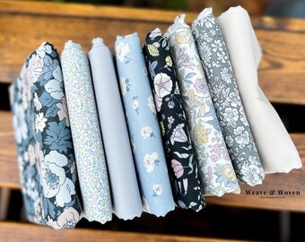 Pebble Florals Colorway A Collection | Liberty of London Fat Quarter Bundle, Quilting Cotton Fabric | Weave & Woven