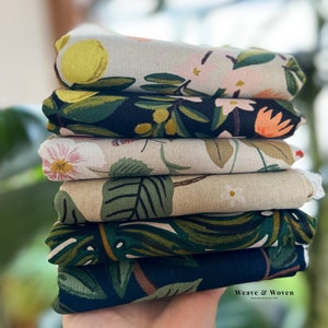 Rifle Paper Co. Citrus Florals Canvas Fat Quarter Bundle, Canvas Fabric, Cotton and Steel Fabric, Weave and Woven image 4